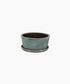 Sea Blue Wide Plant Pot & Saucer Large