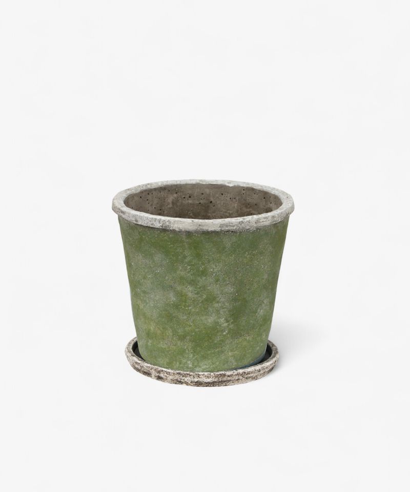 Evergreen Plant Pot & Saucer Large