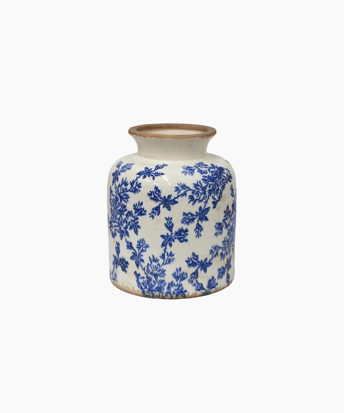 Blue Floral Vessel