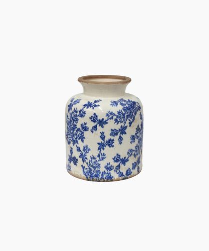 Blue Floral Vessel