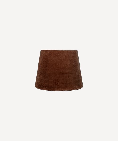 Tapered Drum Velvet Shade Cinnamon 20cm