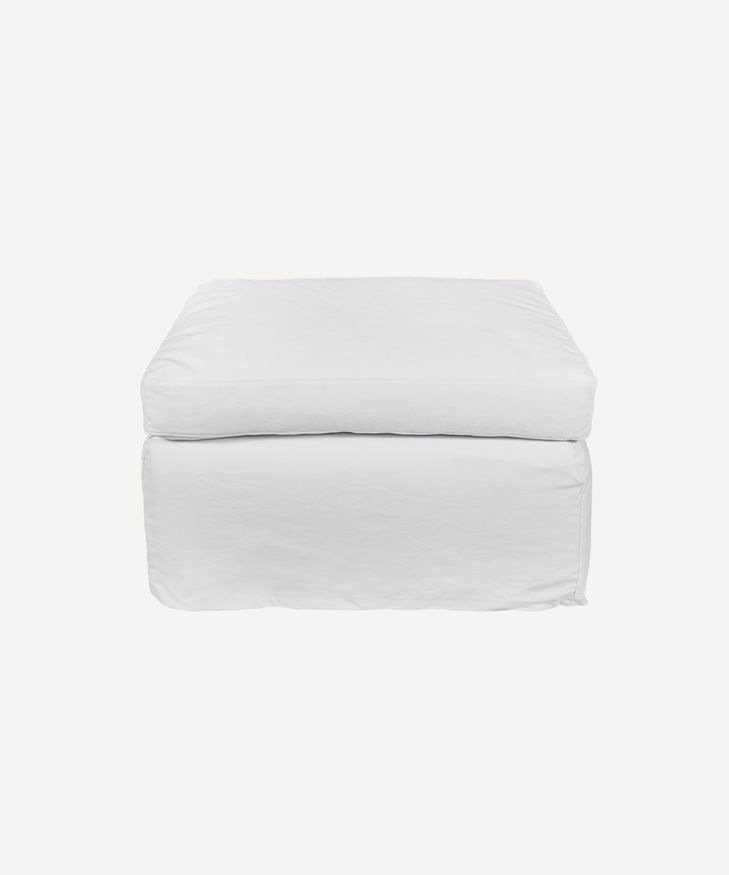 Dume Ottoman White Cotton