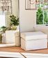 Dume Ottoman White Cotton