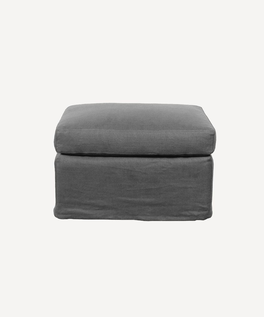 Dume Ottoman Graphite Cotton