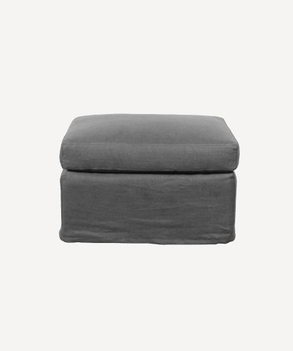 Dume Ottoman Graphite Cotton