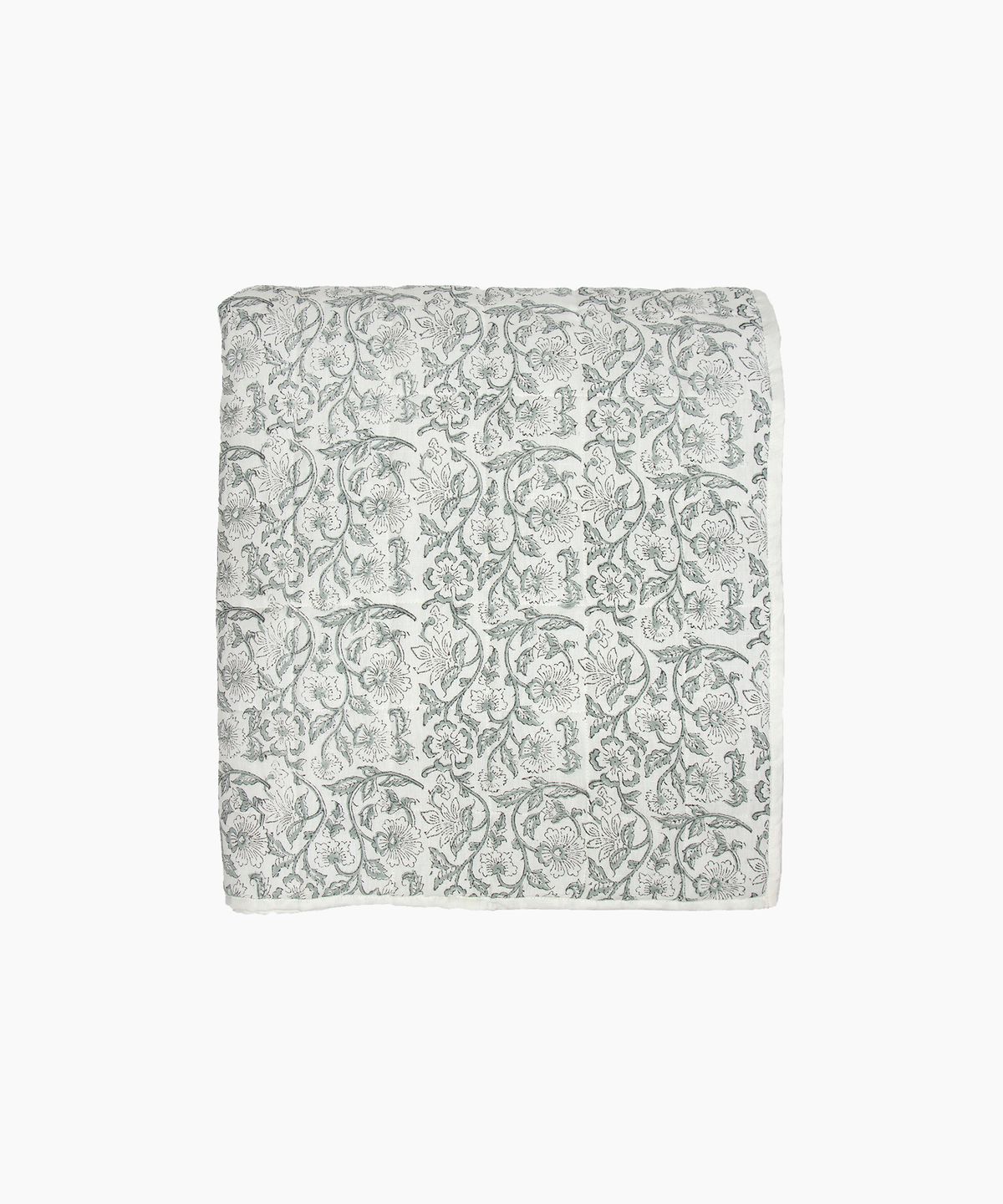 Athena Handblocked Blue Coverlet Small