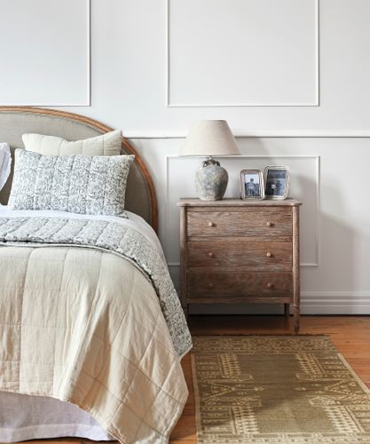 Athena Handblocked Blue Coverlet Large