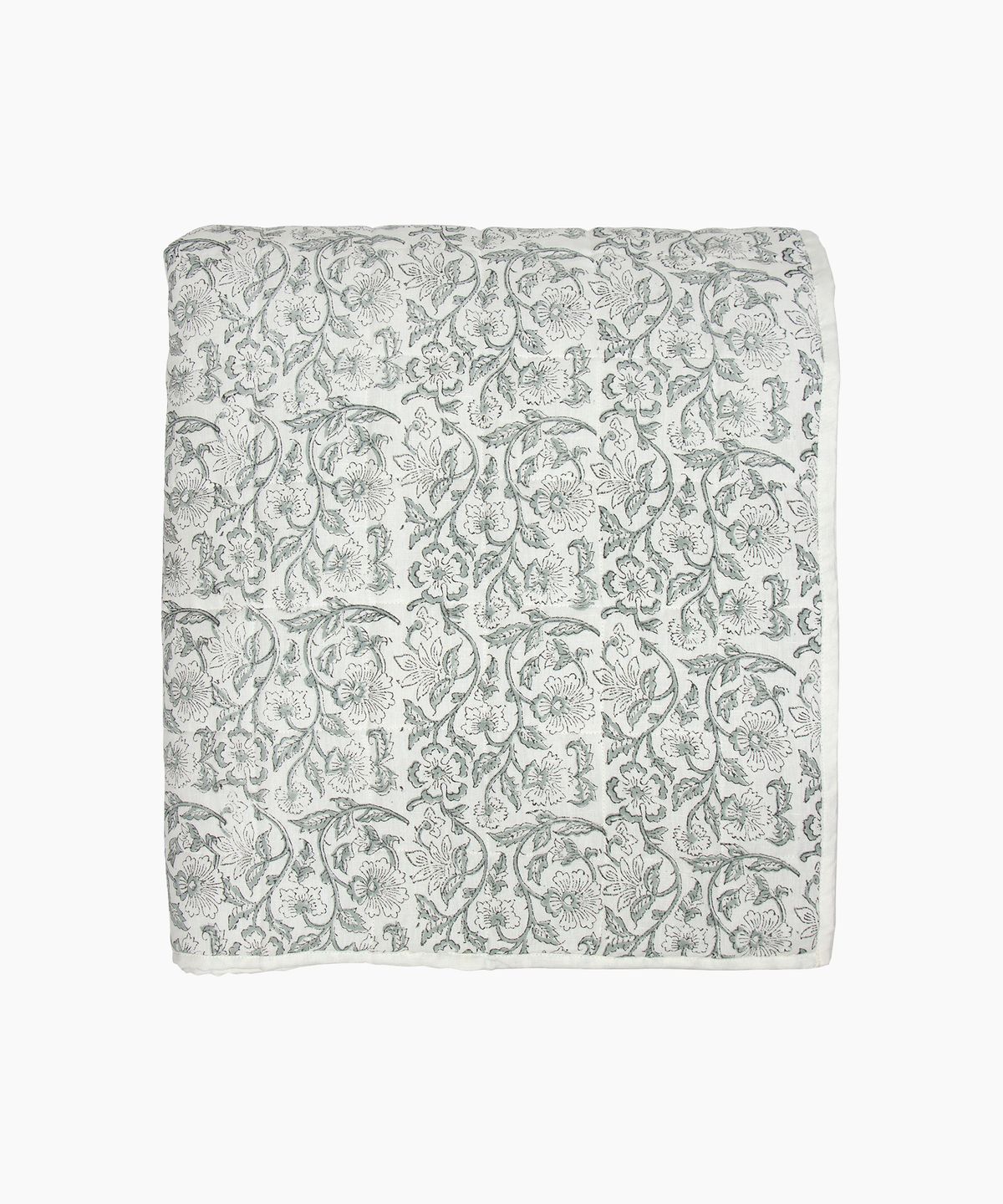 Athena Handblocked Blue Coverlet Large