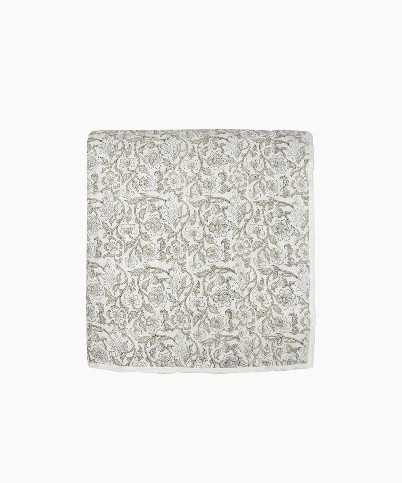 Athena Handblocked Natural Coverlet Small