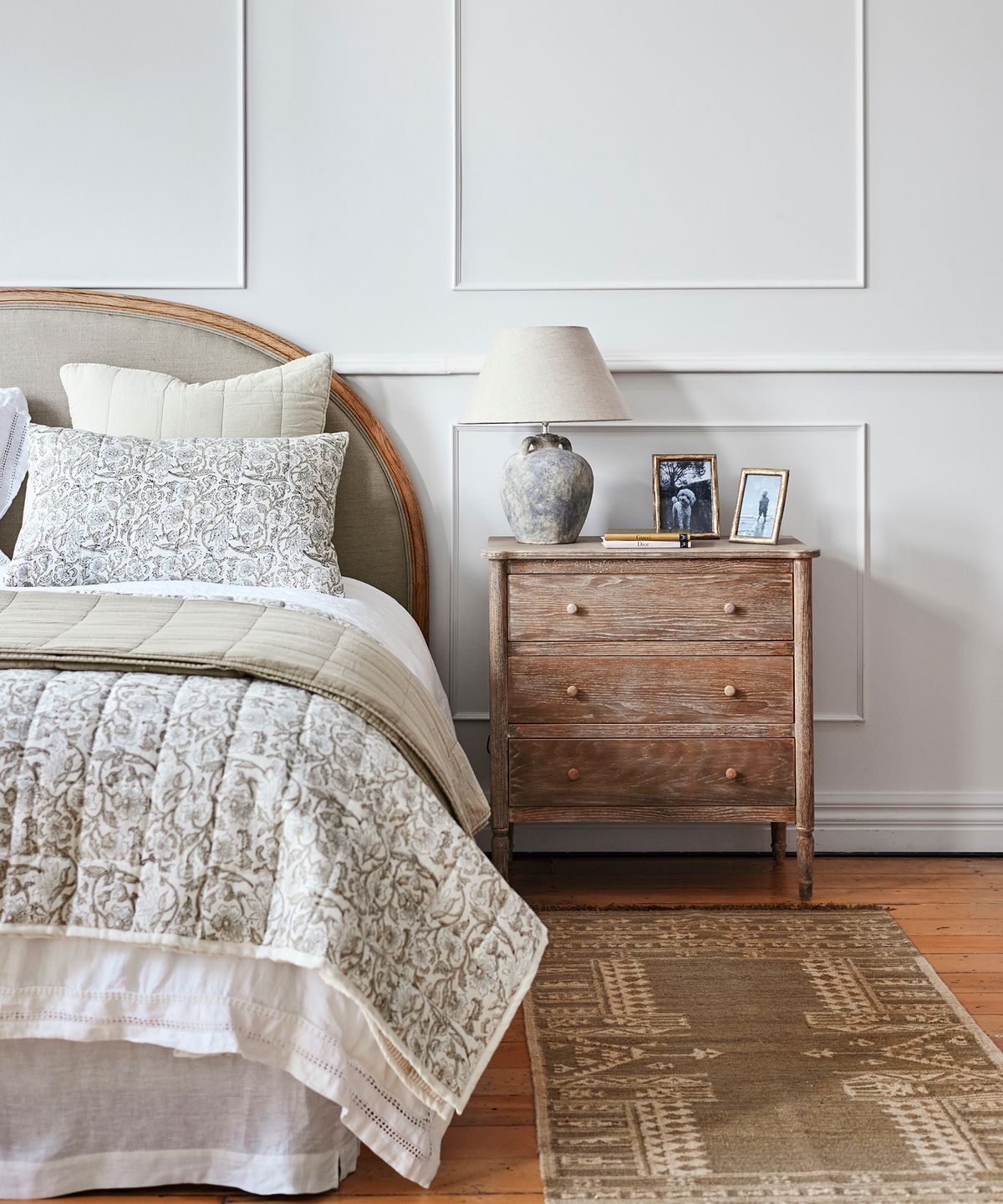 Athena Handblocked Natural Coverlet Large