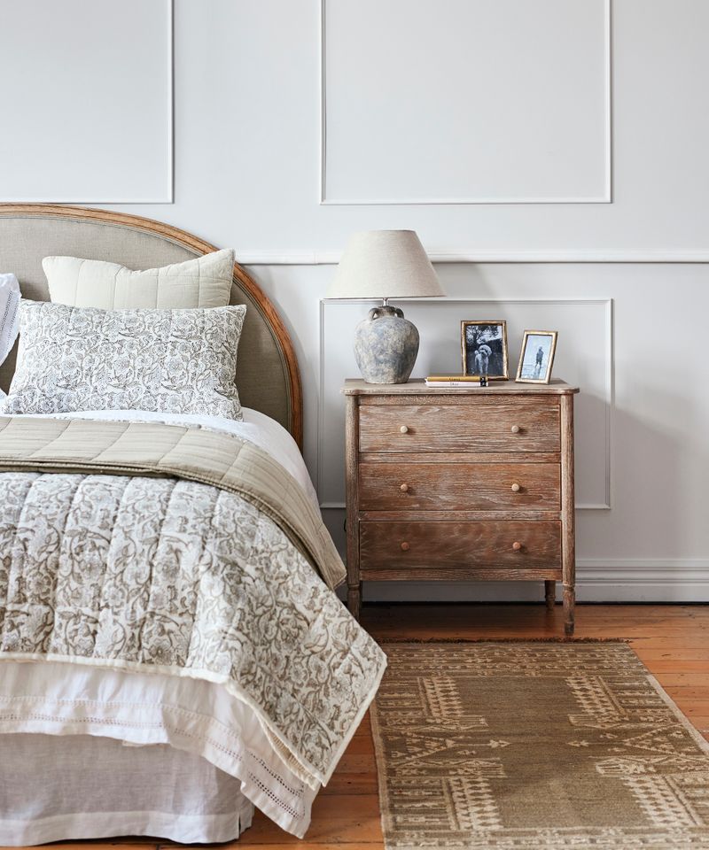 Athena Handblocked Natural Coverlet Large