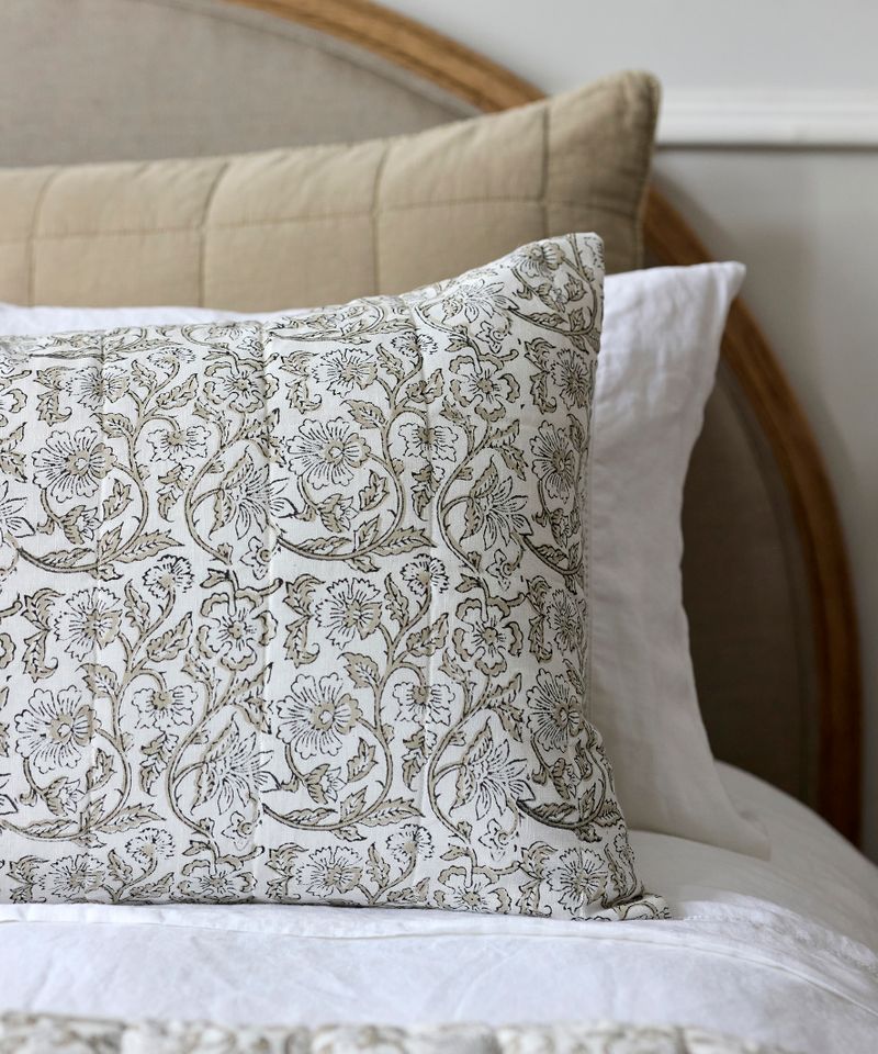 Athena Handblocked Natural Pillow Covers (2PC)