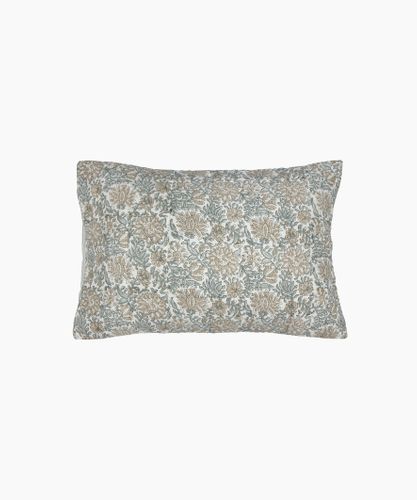 Athena Handblock Blue/Natural Pillow Covers (2PC)