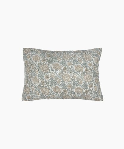 Athena Handblock Blue/Natural Pillow Covers (2PC)