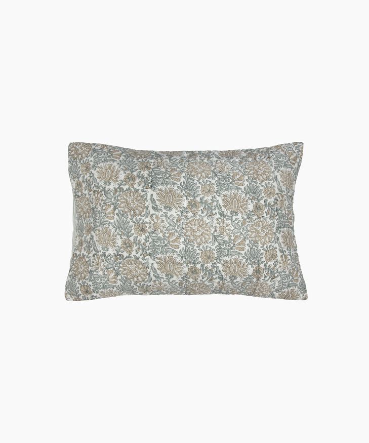 Athena Handblock Blue/Natural Pillow Covers (2PC)