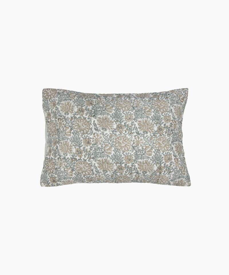 Athena Handblocked Blue/Natural Pillow Covers (2PC)