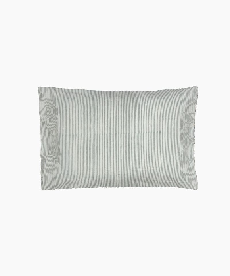 Athena Handblocked Blue/Natural Pillow Covers (2PC)