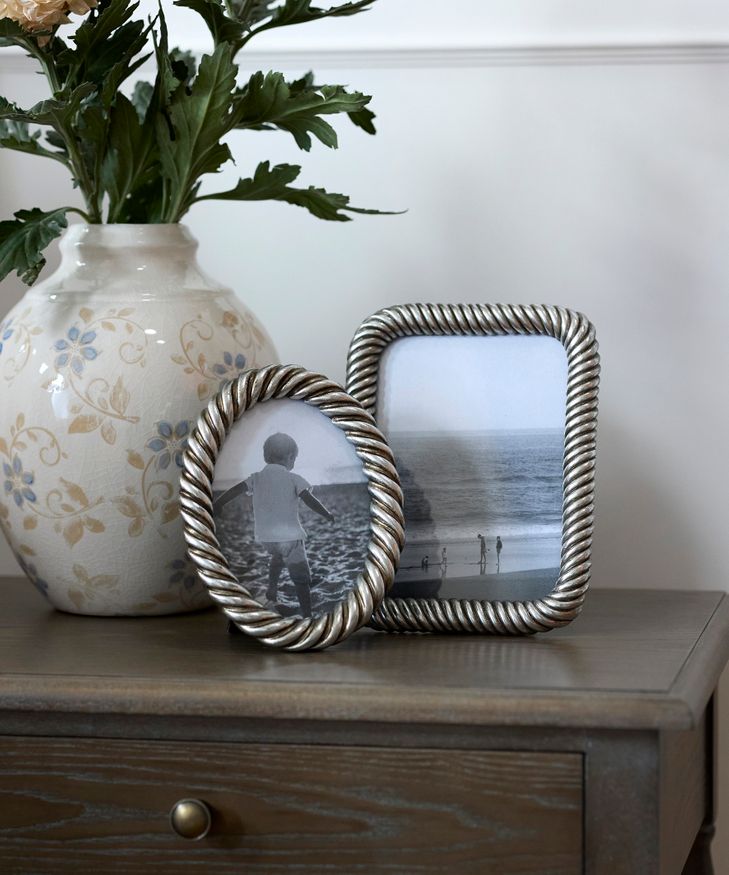 Rope Oval Photo Frame 4x6