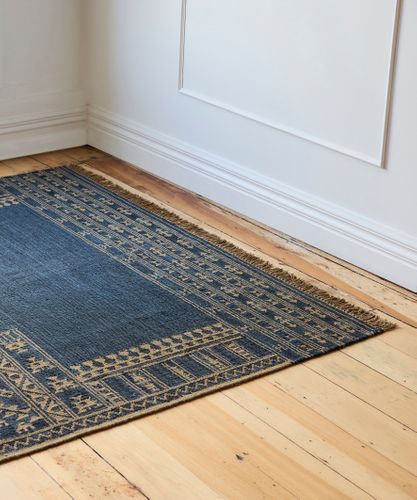 Sundara Motif Rug Blue Medium