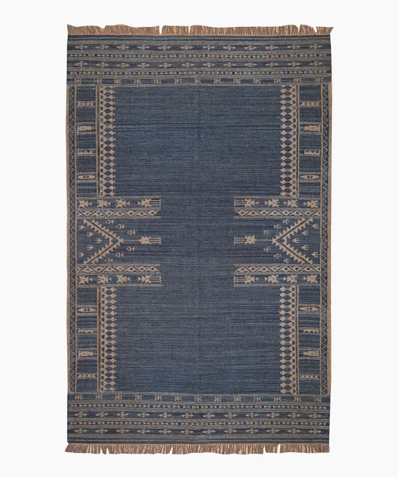 Sundara Motif Rug Blue Medium