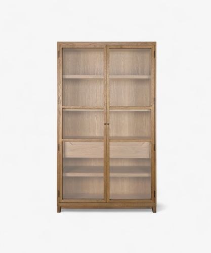 Baxter Glass and Oak Cabinet Natural
