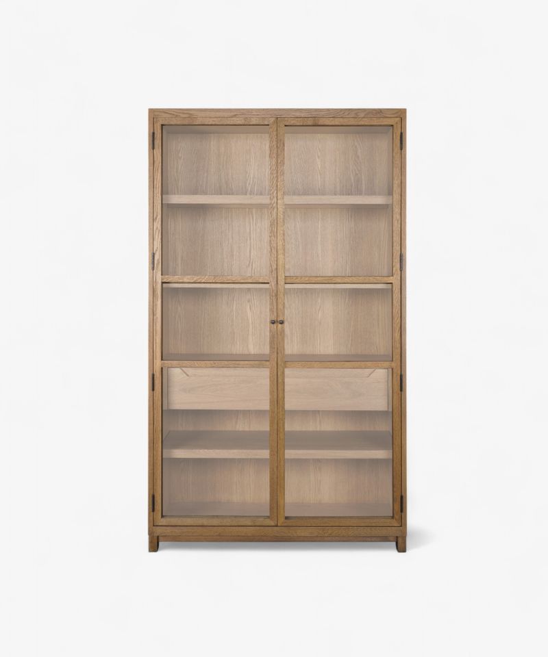 Baxter Glass and Oak Cabinet Natural