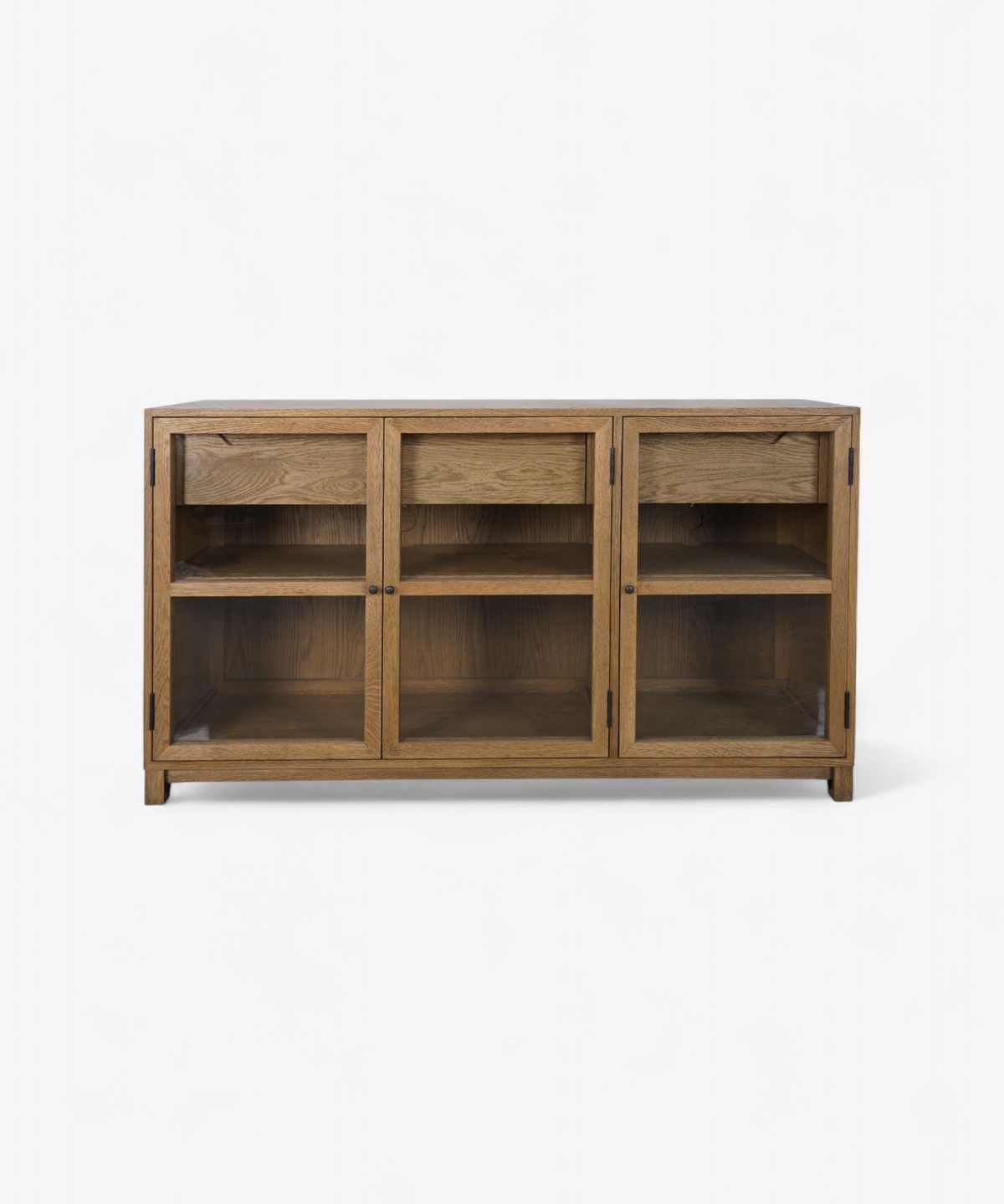Baxter Glass and Oak Sideboard Natural