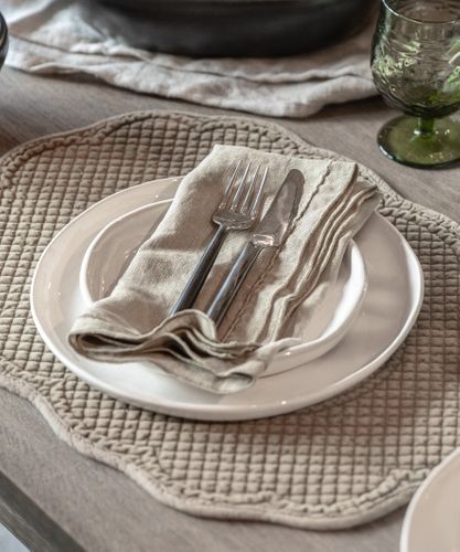 Rena Quilted Placemat Khaki