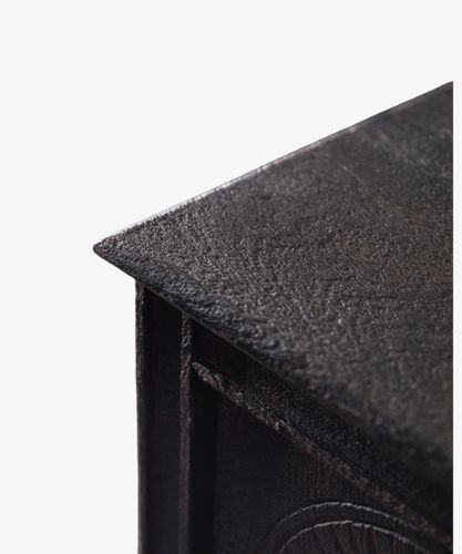 Theron Carved Cabinet Black