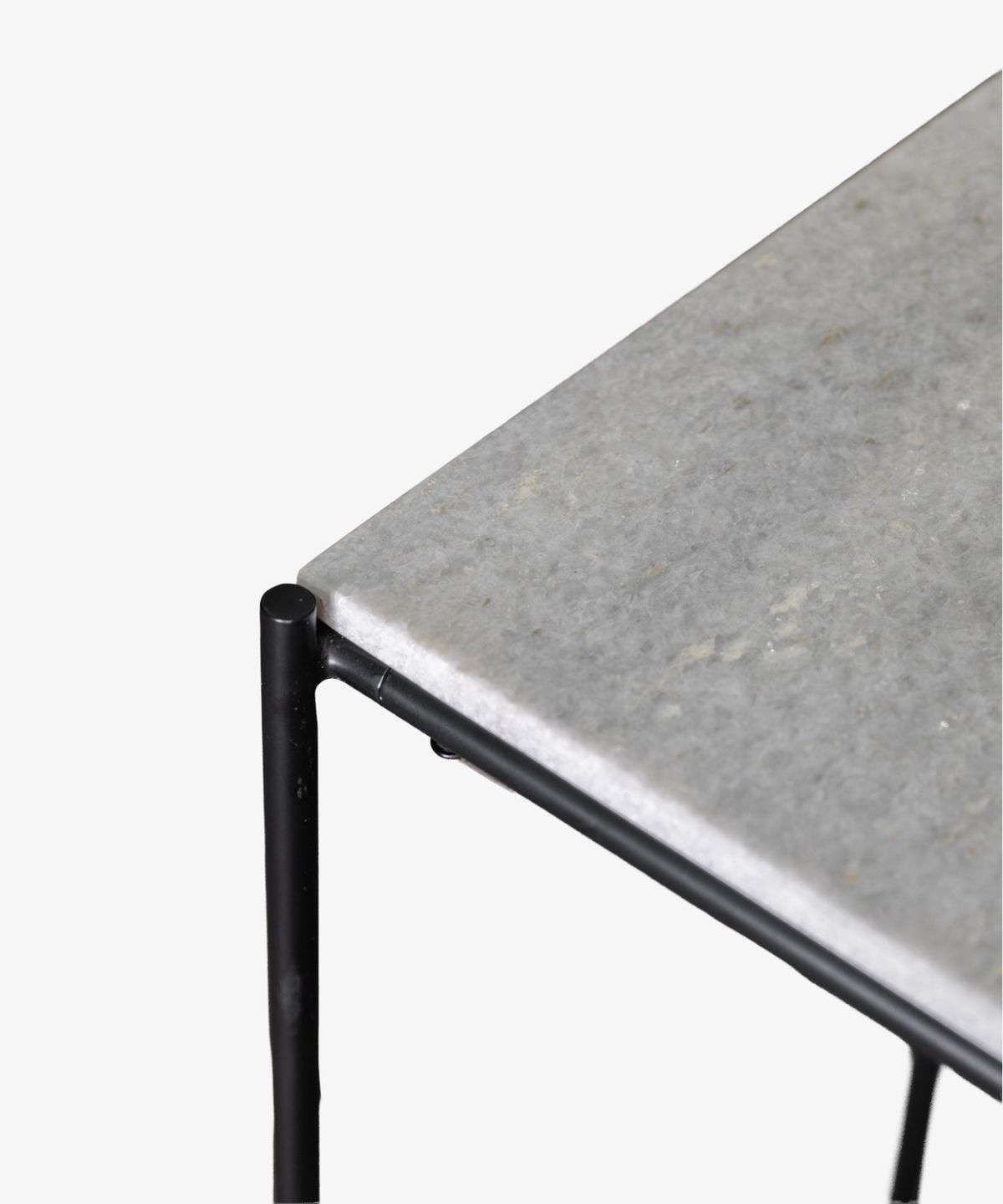 Calypso Cross Bar Iron and Marble Console