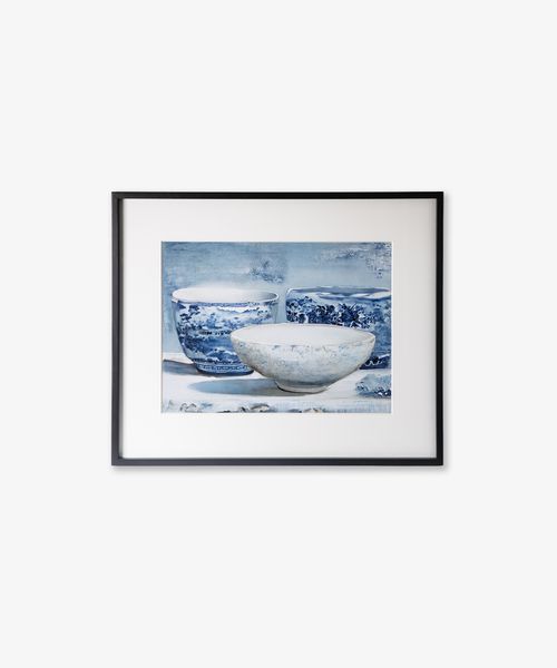Blue Chinoiserie Bowls Wall Art Small