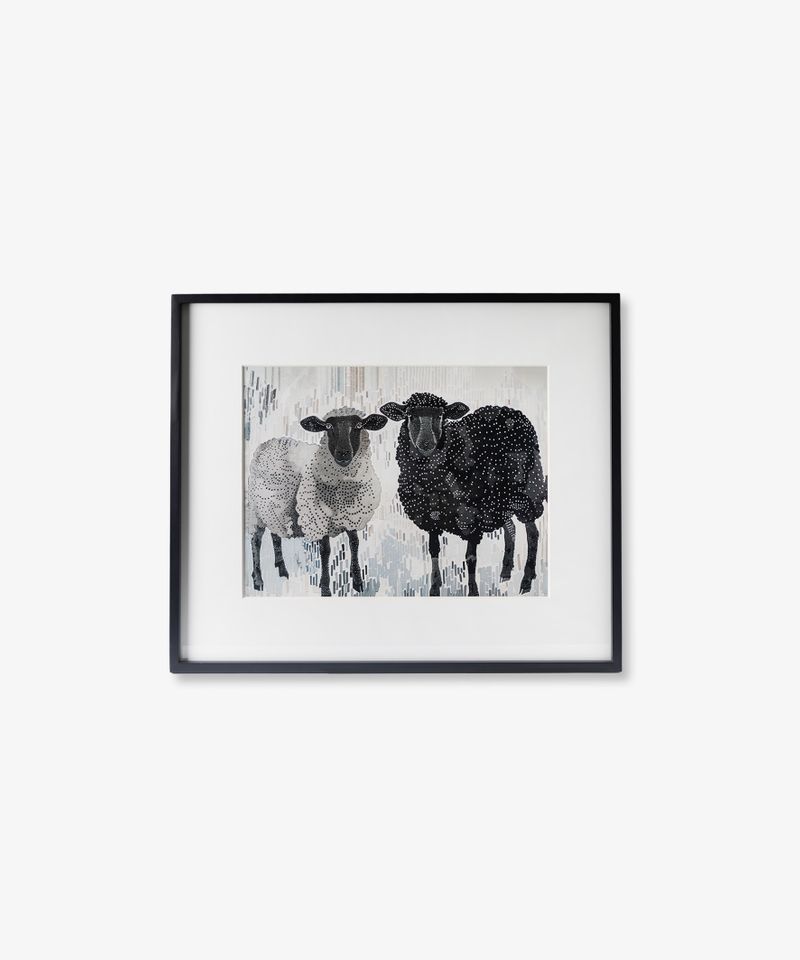 Sheep Wall Art Black and White