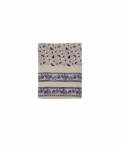 Sofia Handblocked Floral Azure Tablecloth Small