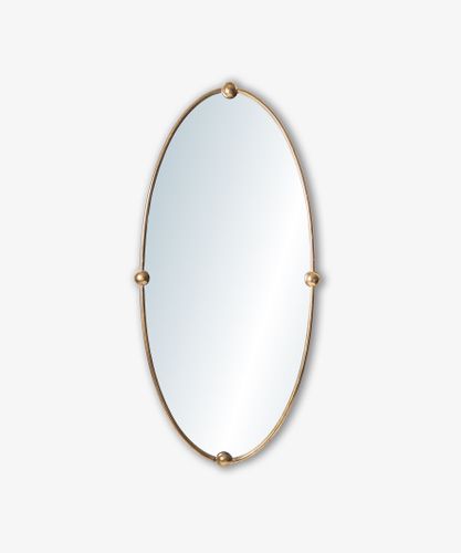 Phyllis Oval Mirror with Ball Detail