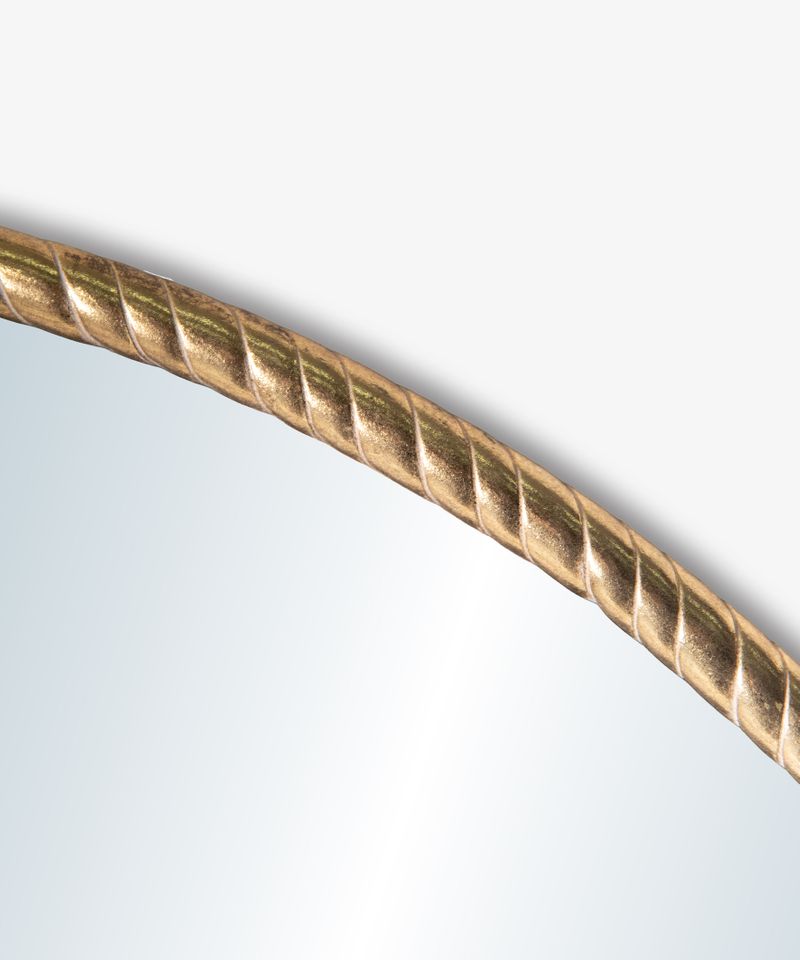 Rope Design Mirror Half Round