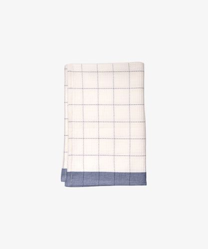 Waffle Cotton Marine Blue Teatowel