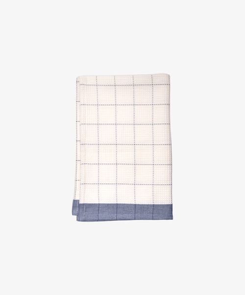 Waffle Cotton Marine Blue Teatowel