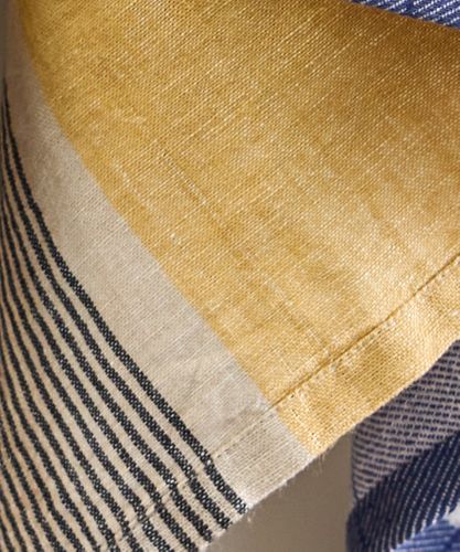 Striped Sides Curry Teatowel