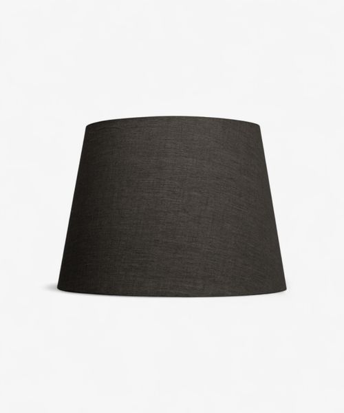Tapered Drum Linen Shade Black 50cm