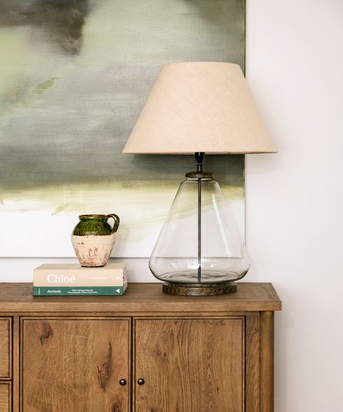 Tear Shape Glass Lampbase