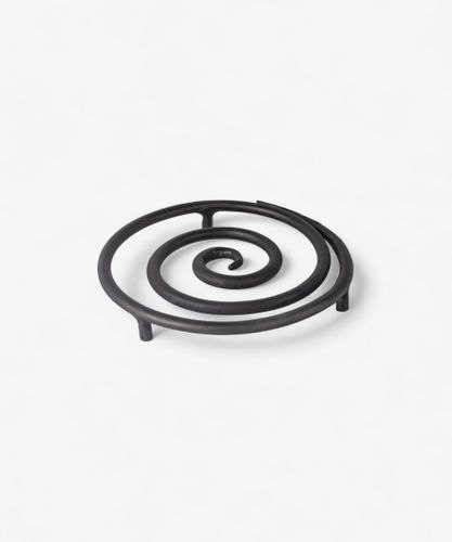 Spiral Forged Trivet Black