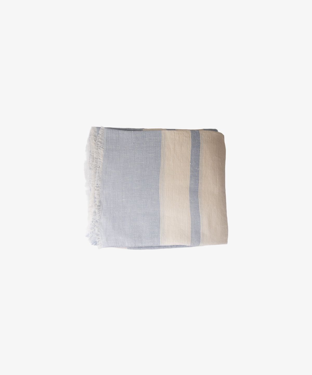 Stripe Linen Tablecloth Pale Blue Small