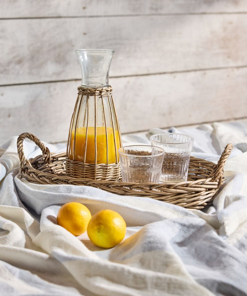 Riviera Oval Wicker Tray Large