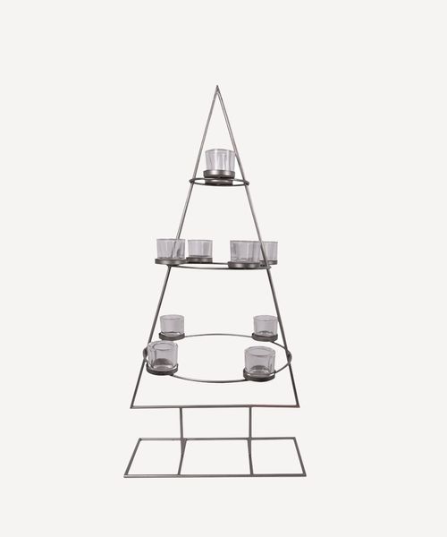 Silver  Christmas Votive Tree  Small