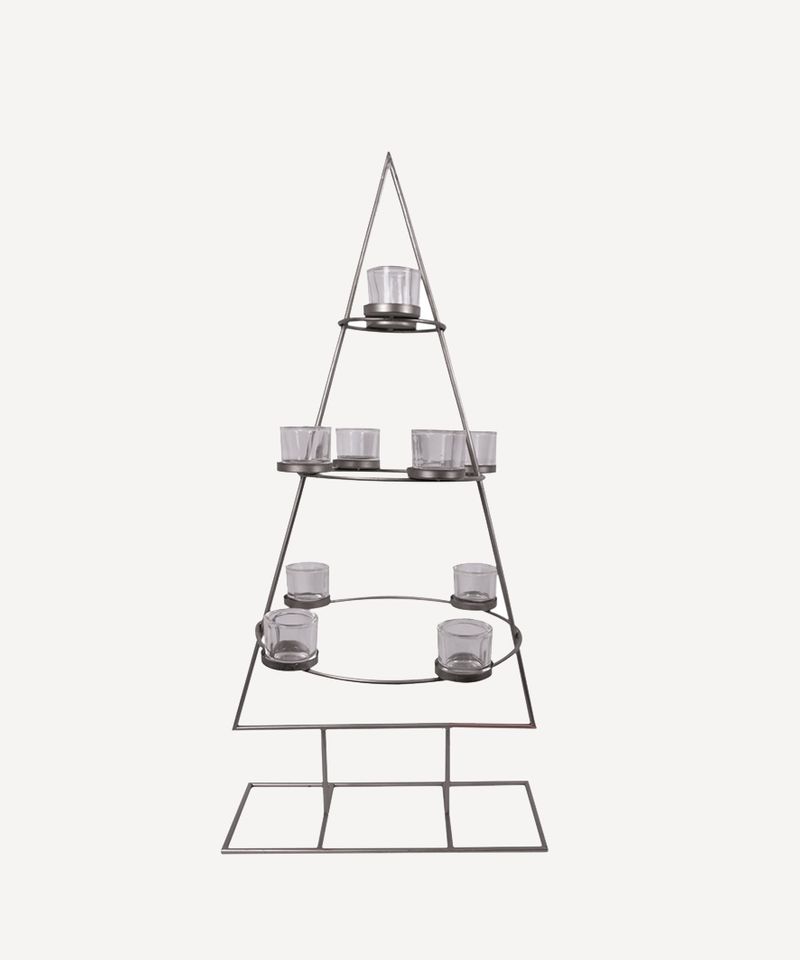 Silver  Christmas Votive Tree  Small