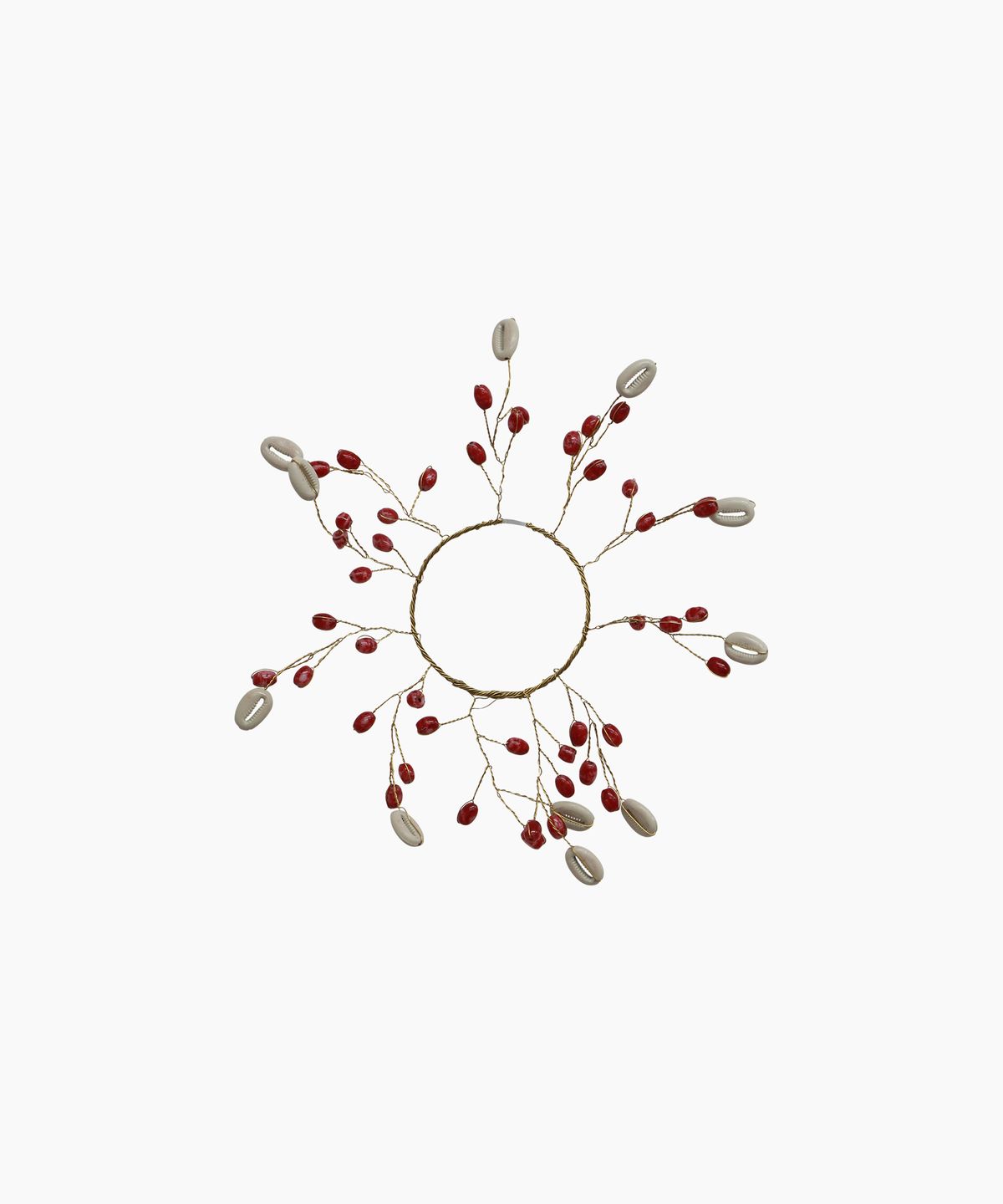 Beaded Napkin Ring Red