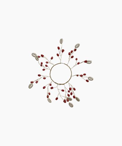 Beaded Napkin Ring Red