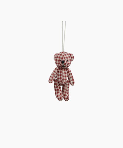 Hanging Teddy Bear Red Gingham