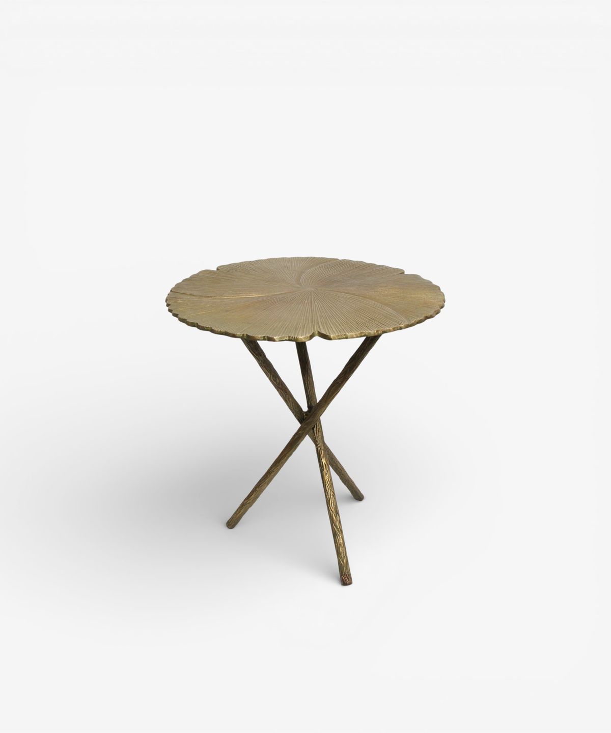 Brass Leaf Side Table