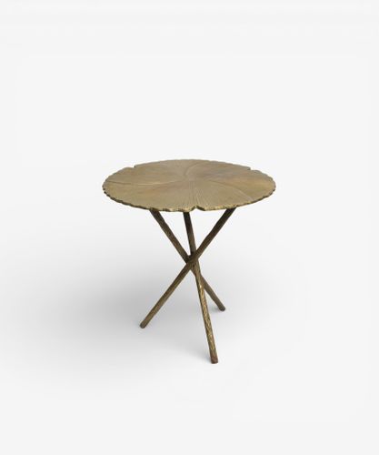 Brass Leaf Side Table